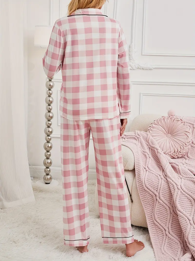 Pink Checks Pajama Set