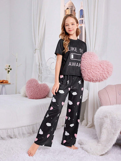 Girls DTF Printed Co-ords Nightsuits