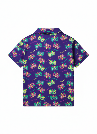 Kids Half Sleeves Printed Polo T-shirts