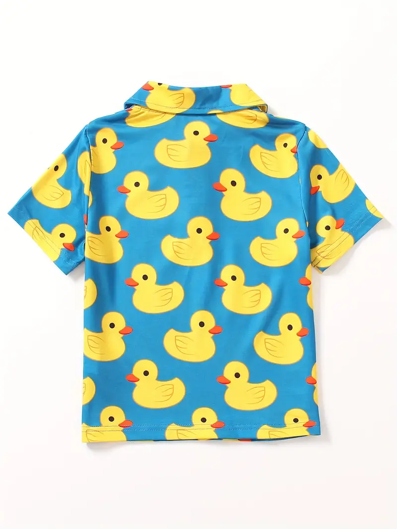 Kids Half Sleeves Printed Polo T-shirts