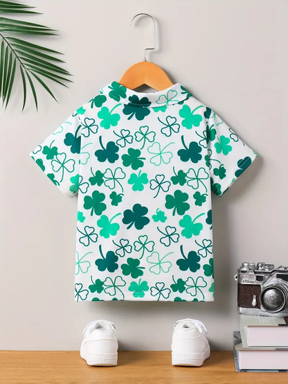 Kids Half Sleeves Printed Polo T-shirts