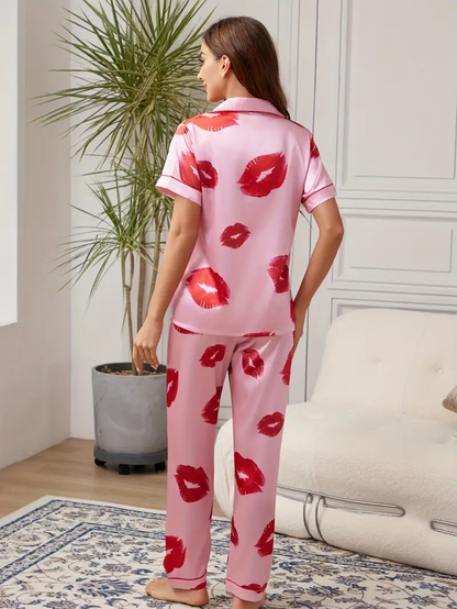 Printed Pajama Set for Womens