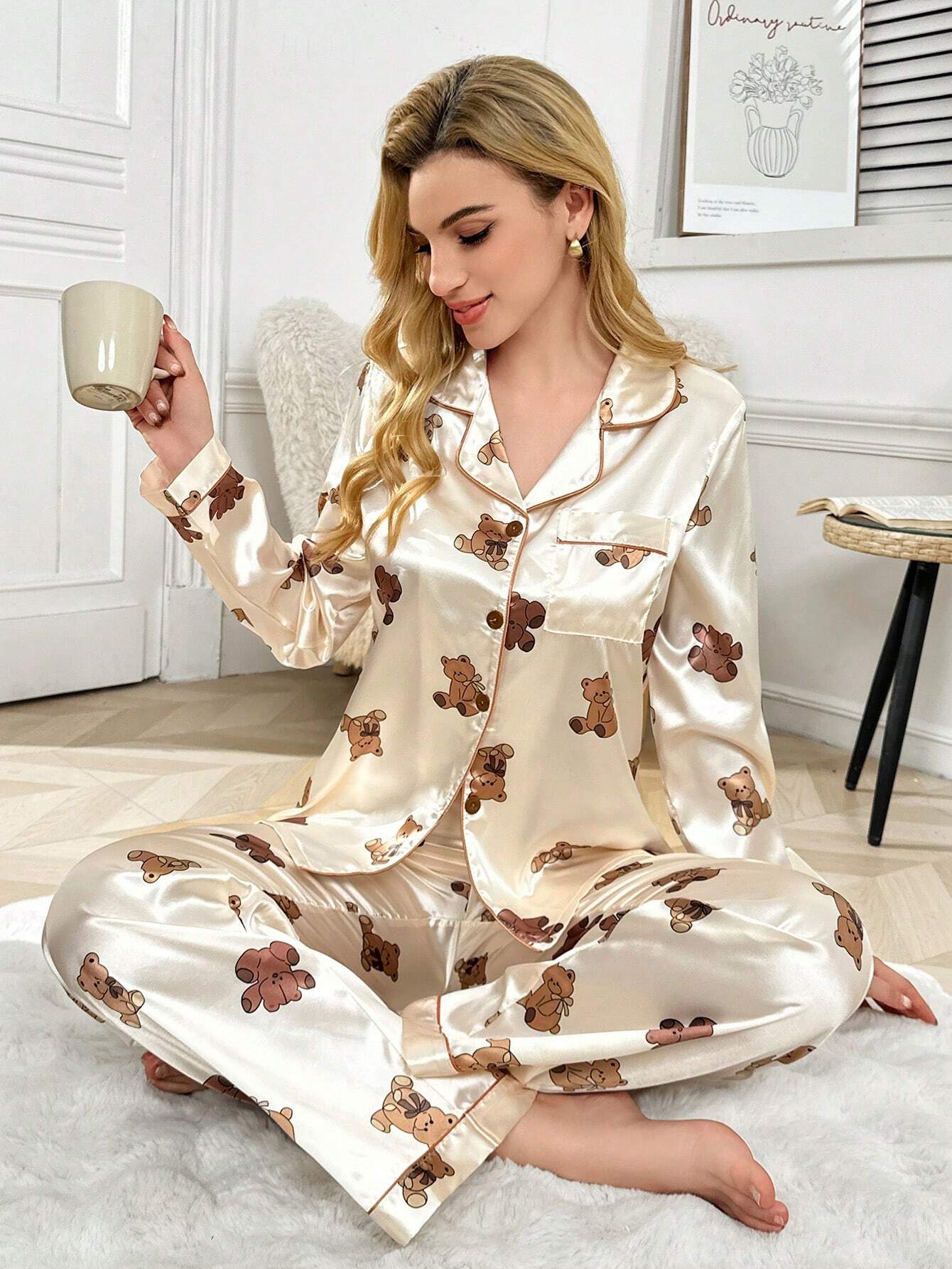 Teddy Printed Pajama Set