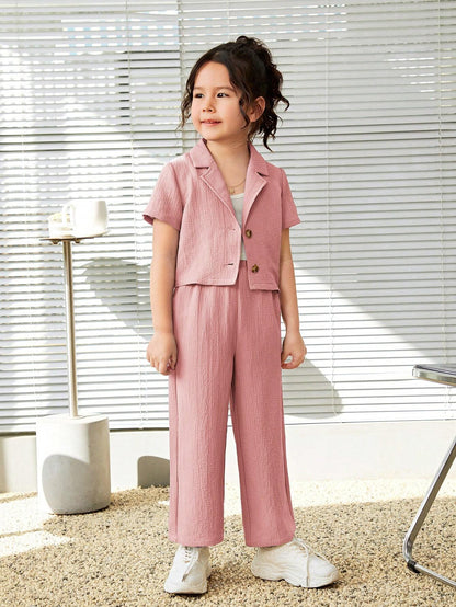 Girls Pink Co-ords Clothing Set