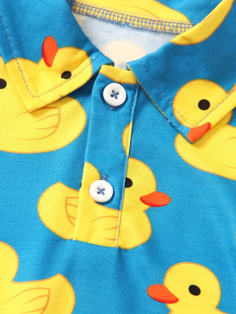 Kids Half Sleeves Printed Polo T-shirts