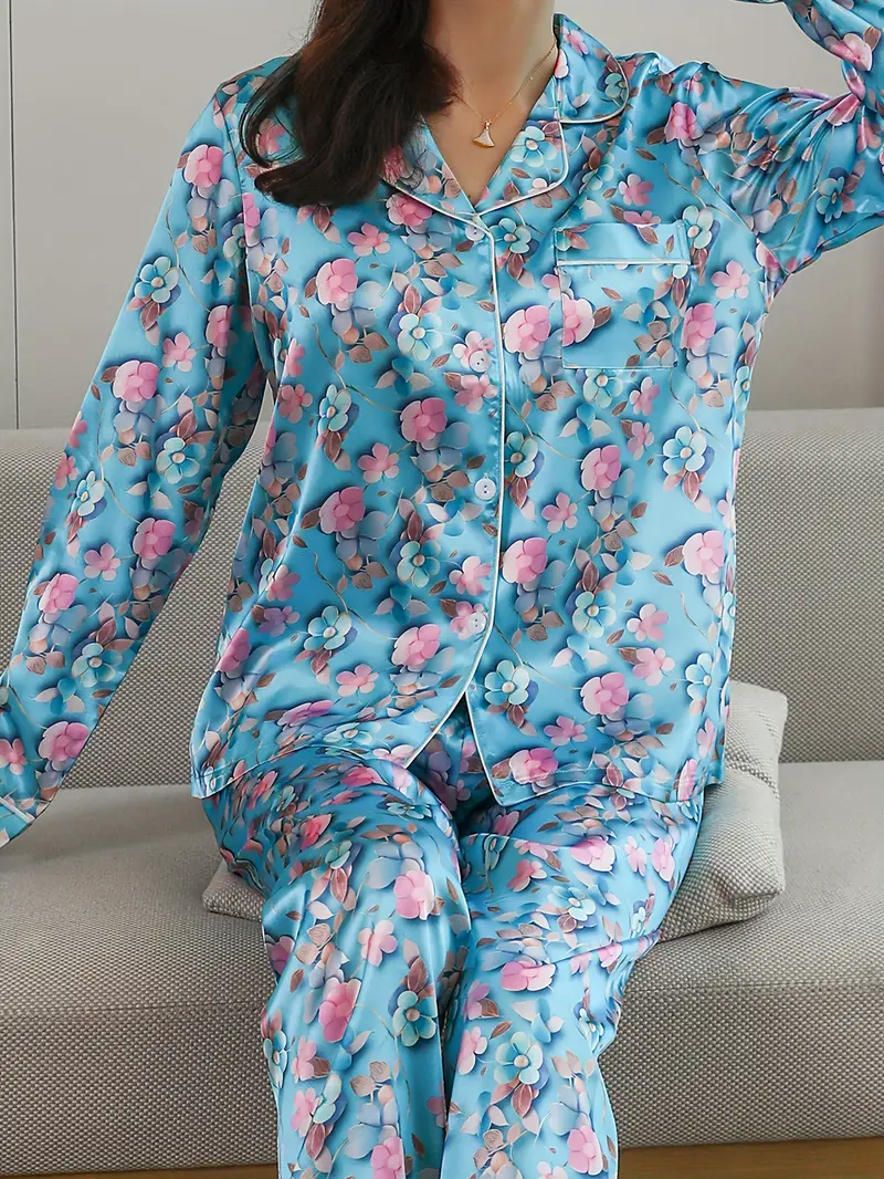 Multicolor Printed Pajama Set