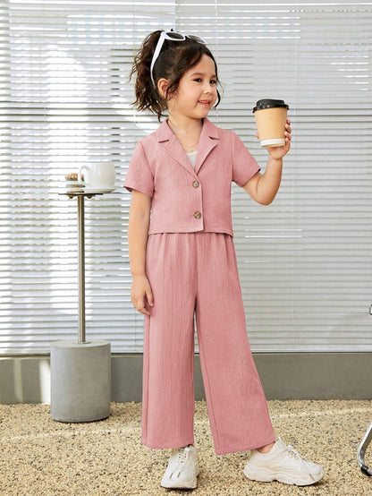Girls Pink Co-ords Clothing Set
