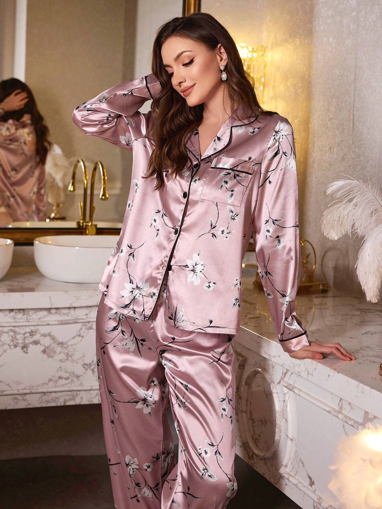 Lavender Printed Pajama Set