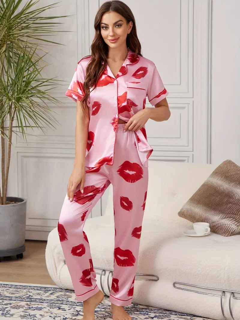 Printed Pajama Set for Womens