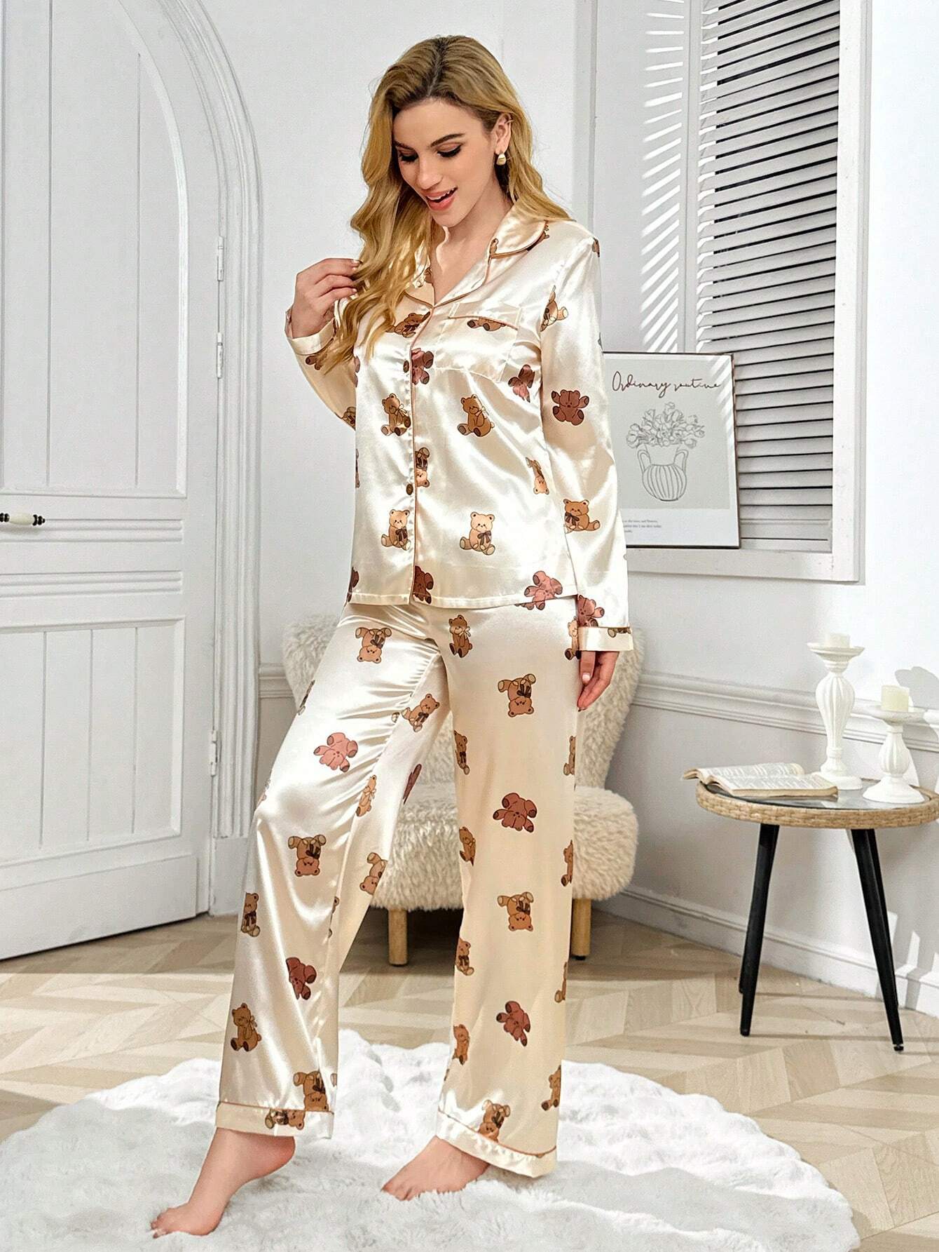 Teddy Printed Pajama Set