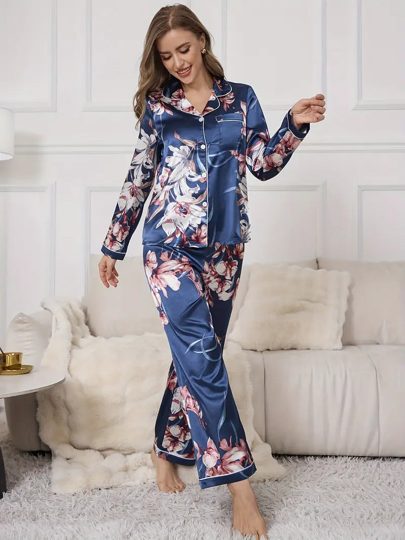 Floral Printed Pajama Set