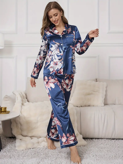 Floral Printed Pajama Set