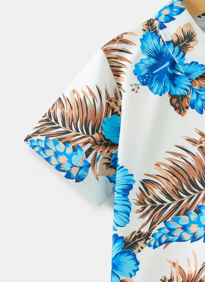 Kids Half Sleeves Printed Polo T-shirts