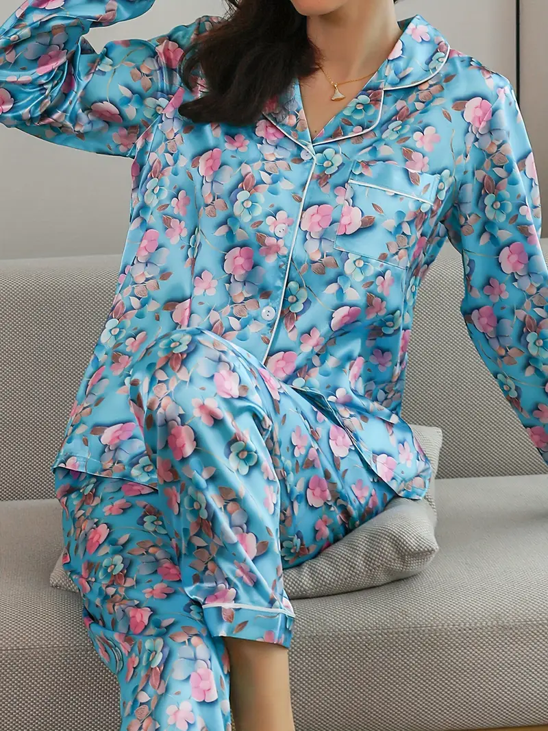Multicolor Printed Pajama Set