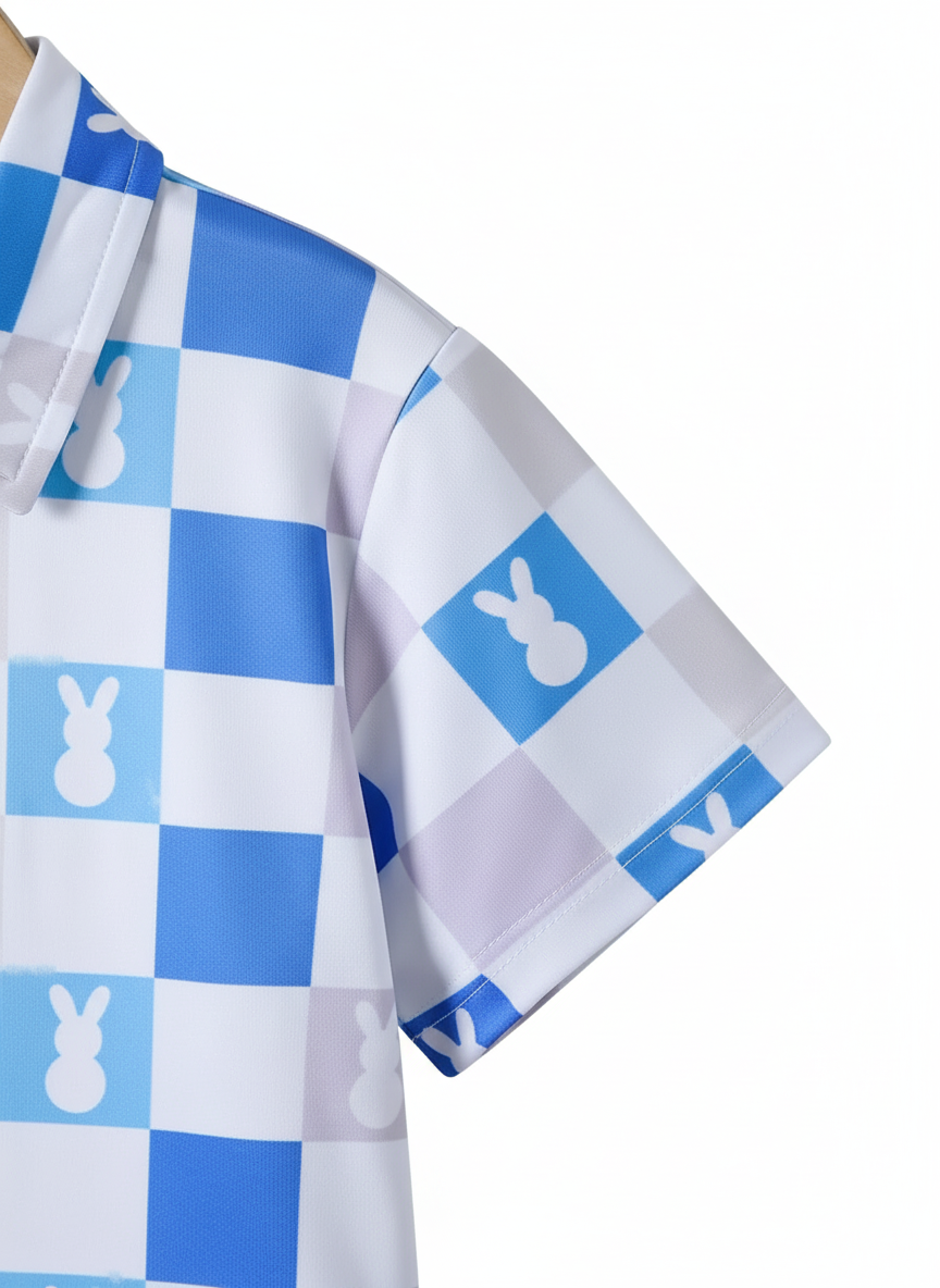 Kids Half Sleeves Printed Polo T-shirts