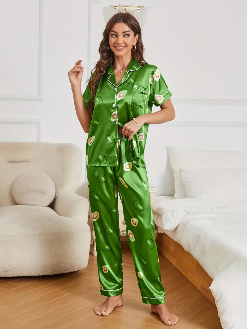 Avocado Printed Pajama Set