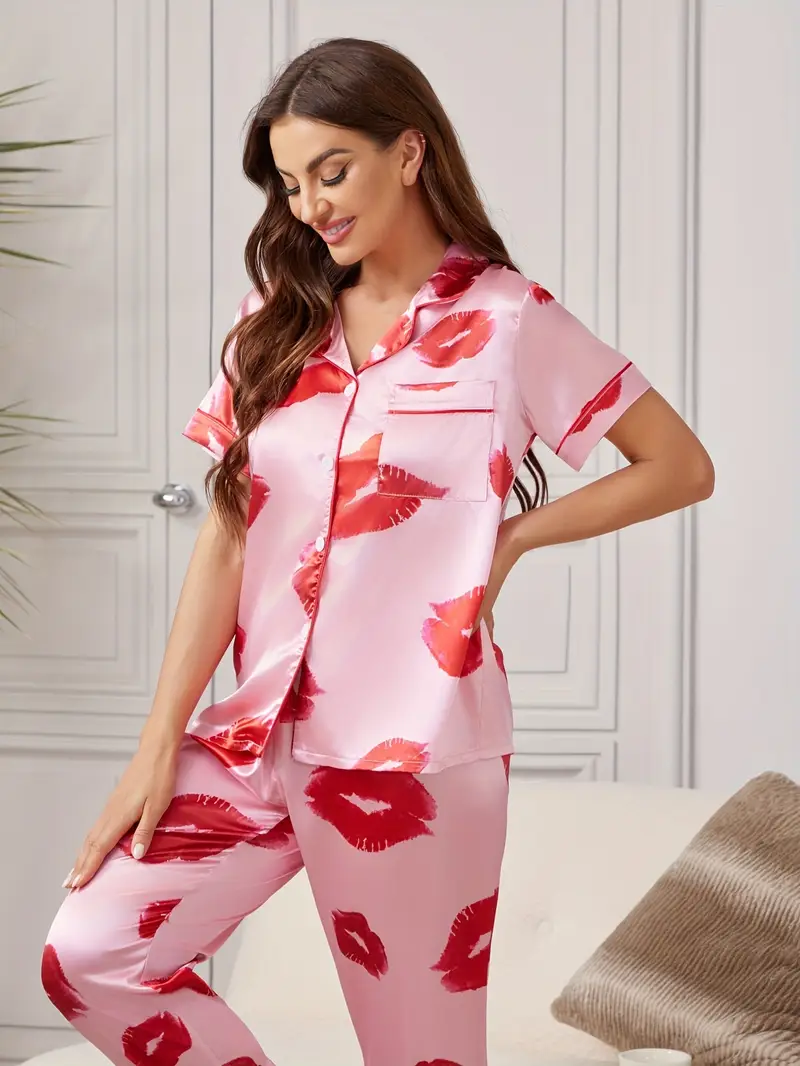 Printed Pajama Set for Womens