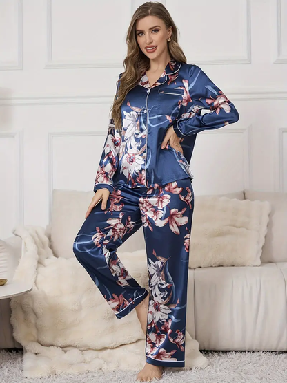 Floral Printed Pajama Set