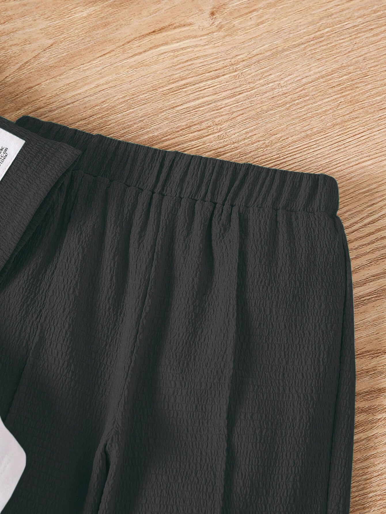 Girls Modern Oversized and  Pant Set ( Black )