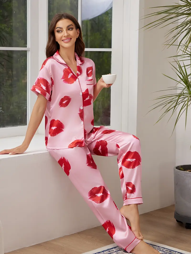 Printed Pajama Set for Womens