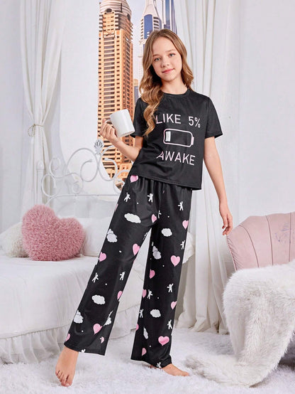 Girls DTF Printed Co-ords Nightsuits
