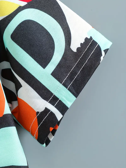 Kids Half Sleeves Printed Polo T-shirts