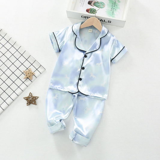 Unicorn Printed Unisex Nightsuit Set For Kids